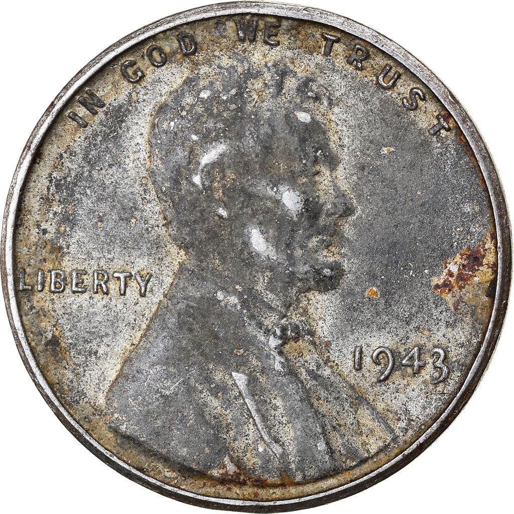 Estados Unidos | Moeda de 1 Cêntimo | Abraham Lincoln | Km:132A | 1943 - 1944