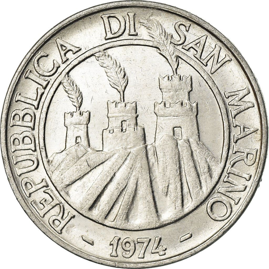 San Marino | 10 Lire Coin | FAO | Km:33 | 1974