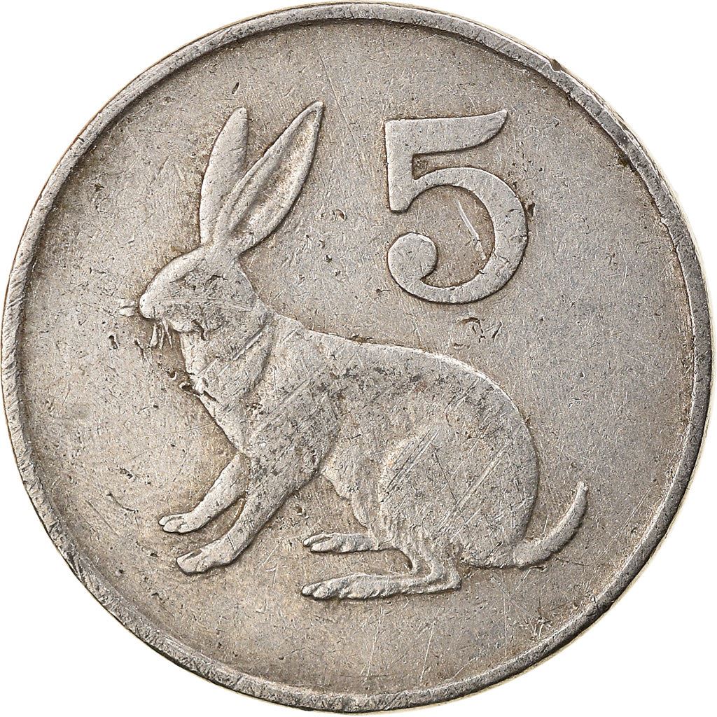 Zimbabwe | Moneta 5 centów | Zając szczotkowany | Km:2 | 1980 - 1999