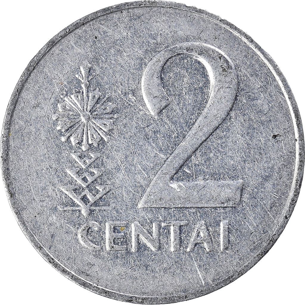 Lithuania | 2 Centai Coin | Aluminium | Horse or equine | KM:86 | 1991