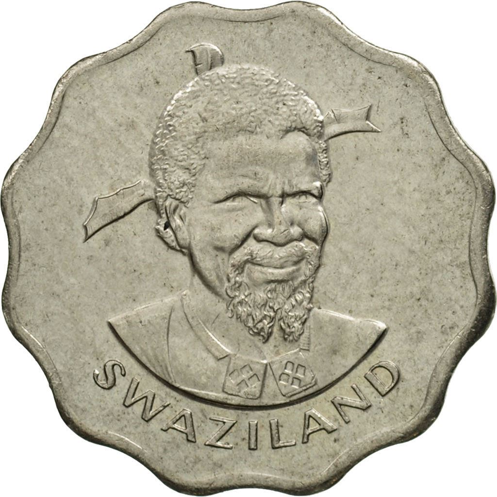 Eswatini 5 Cents Coin | King Sobhuza II | Arum Lily | KM9 | 1974 - 1979