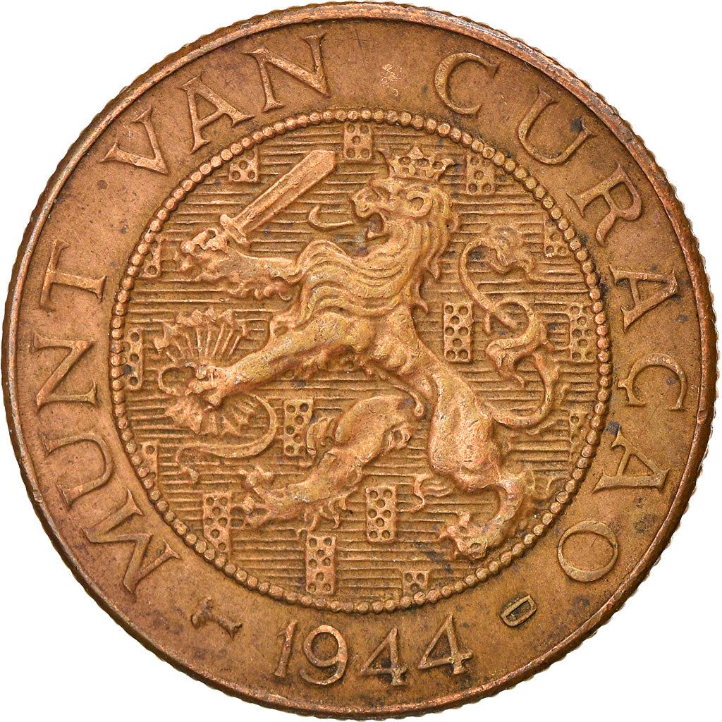 Curacao | 2.5 Cents Coin | Dutch Lion | Km:42 | 1944 - 1948