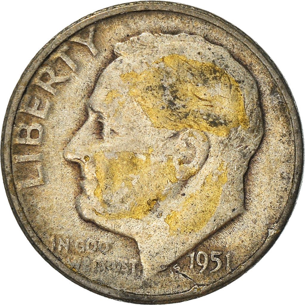 Vereinigte Staaten | 1 Dime Münze | Franklin D. Roosevelt | KM:195 | 1946 - 1964