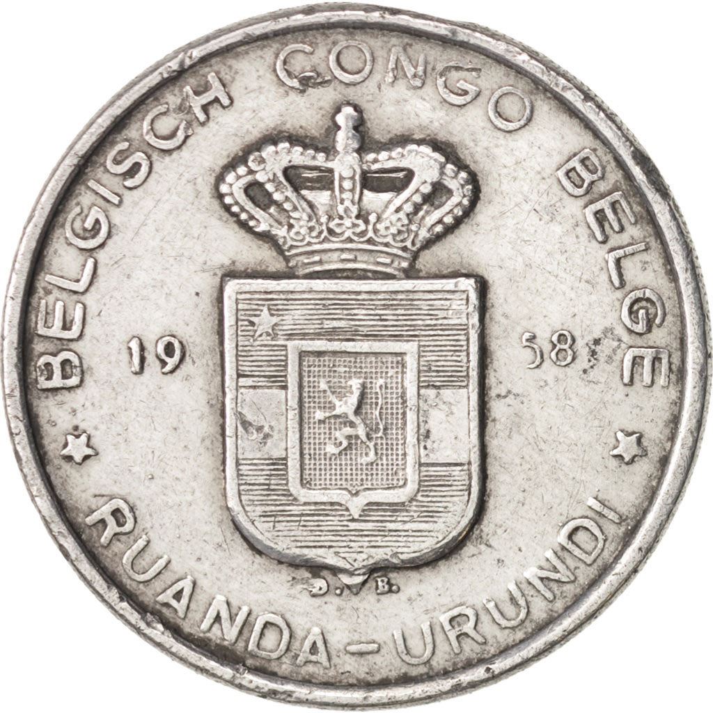 Belgian Congo | 5 Francs Coin | Palm tree | Km:3 | 1956 - 1959