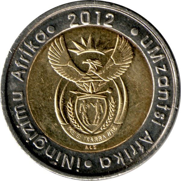 South Africa | 5 Rand Coin | Animals | Wildebeest | Gnu | Km:555 | 2012 - 2022