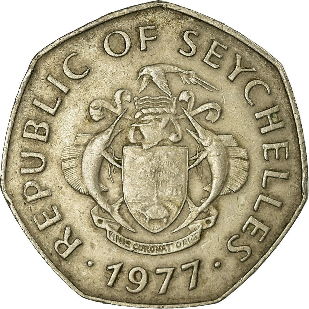 Seychelles | 5 Rupees Coin | Palm tree | Km:36 | 1977