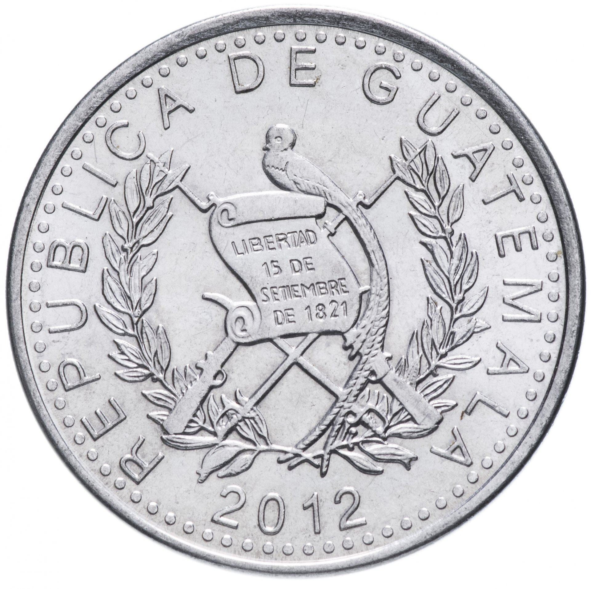 Guatemala | 25 Centavos Coin | Native bust | KM:294 | 2012 - 2023