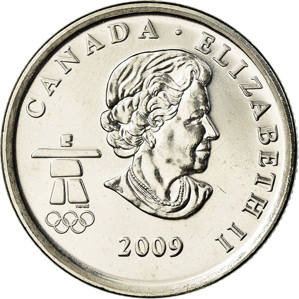 Canada | 25 Cents Coin | Nickel plated steel | Cross Country Skiing | KM:840 | 2009