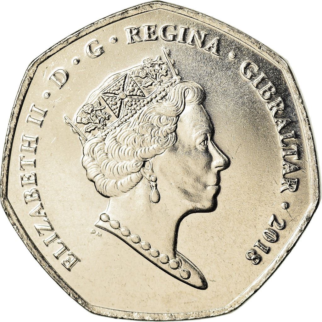 Gibraltar | 50 Pence Coin | New Calpe House | Km:1623 | 2018