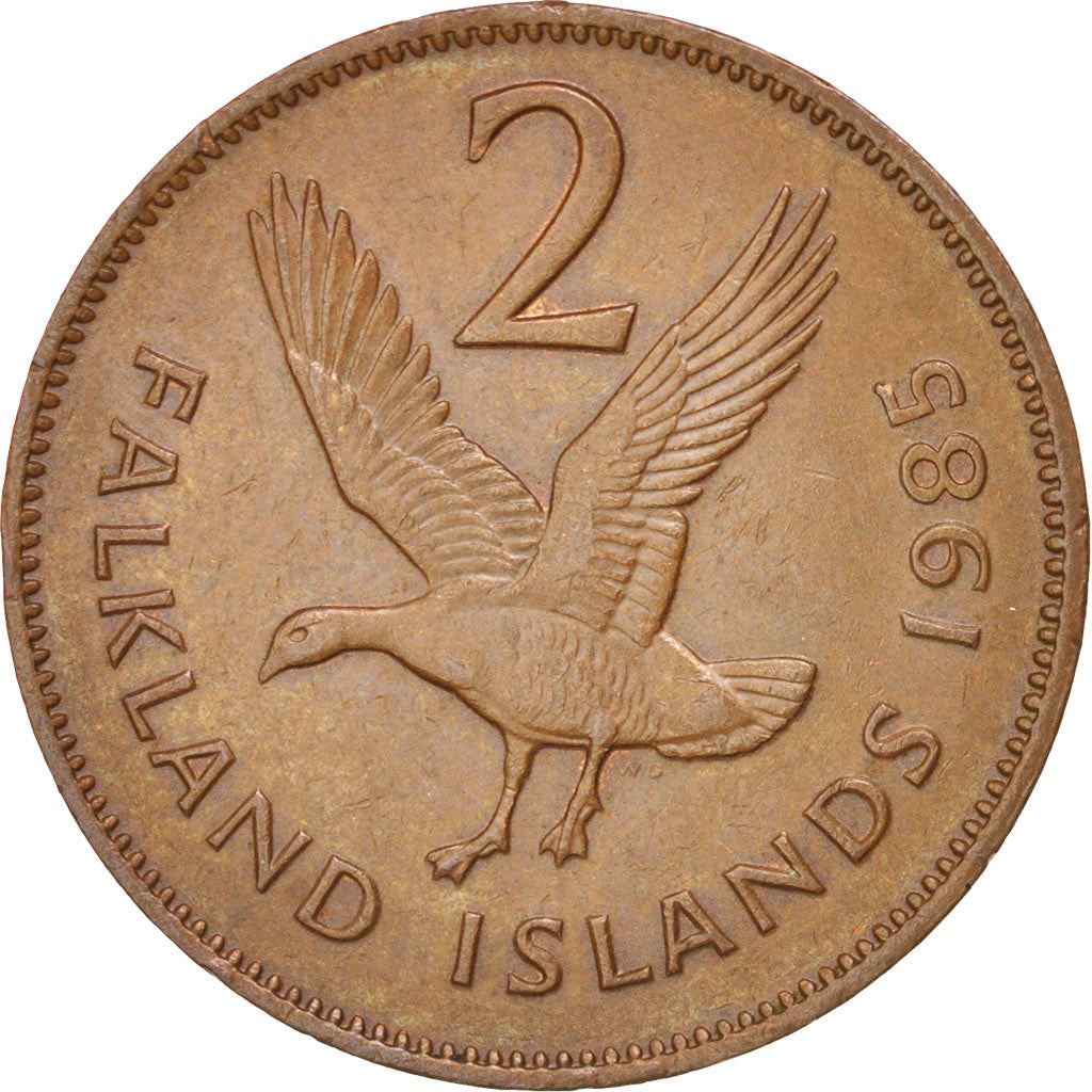 Falklandsöarna | 2 Pence Mynt | Magellan-gås | Km:3 | 1974 - 1992