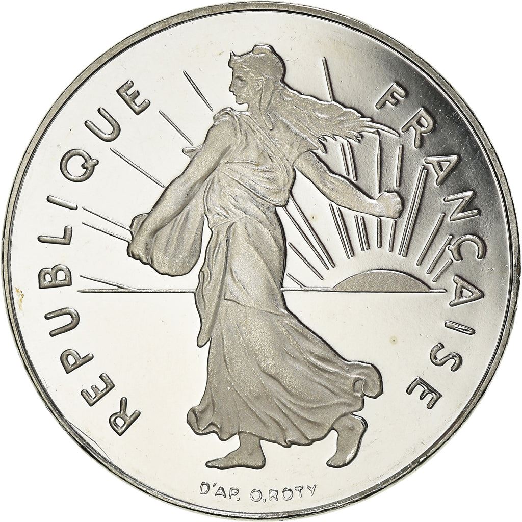 French 1 Franc Coin | Signature D'AP. O.ROTY | proof | KM925.2 | France | 1991 - 2001