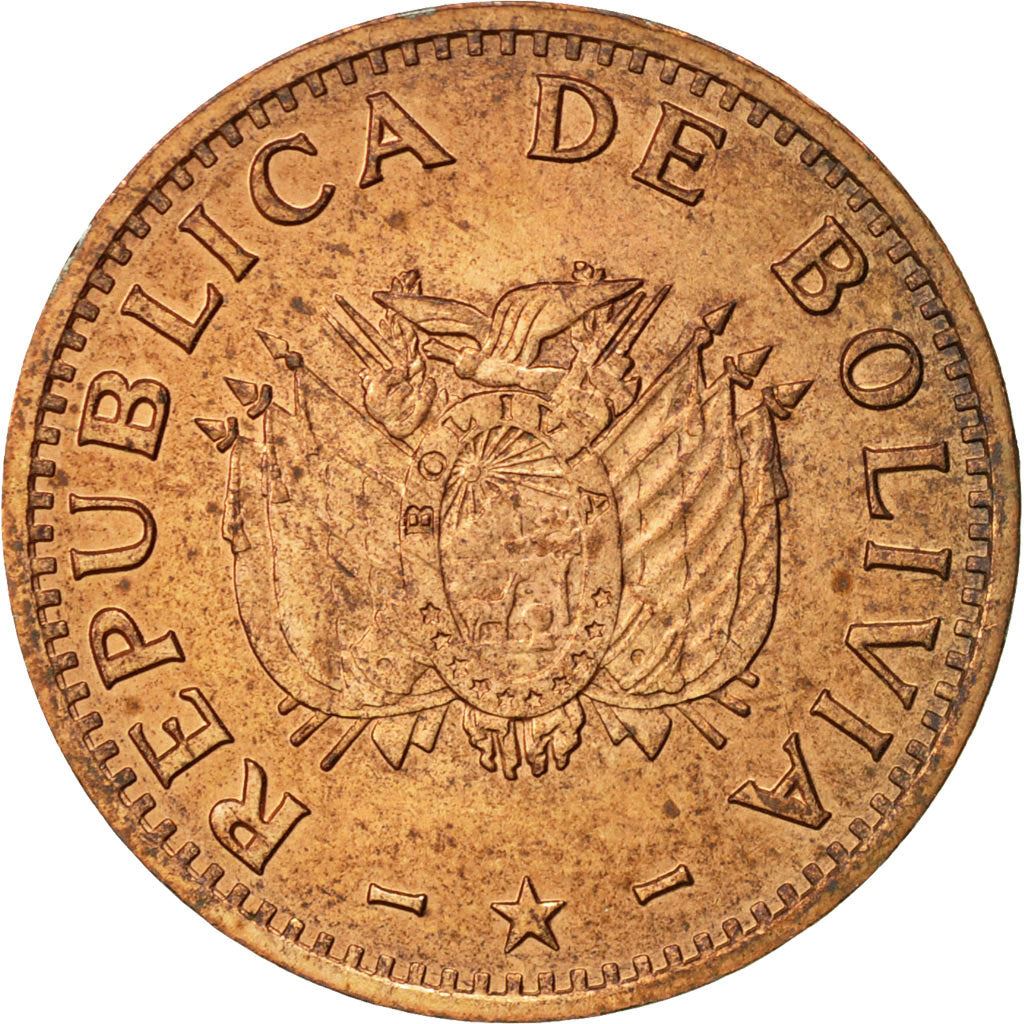 Bolivia | 10 centavos | Acciaio rivestito in rame | KM:202a | 1997
