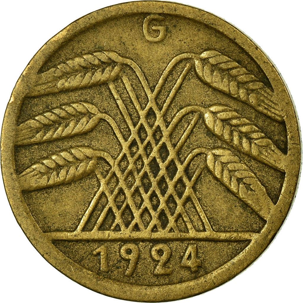 Germany | 5 Rentenpfennig Coin | Aluminium bronze | KM:32 | 1923 - 1925
