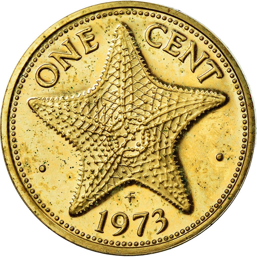 The Bahamas | 1 Cent Coin | Starfish | Km:16 | 1971 - 1973