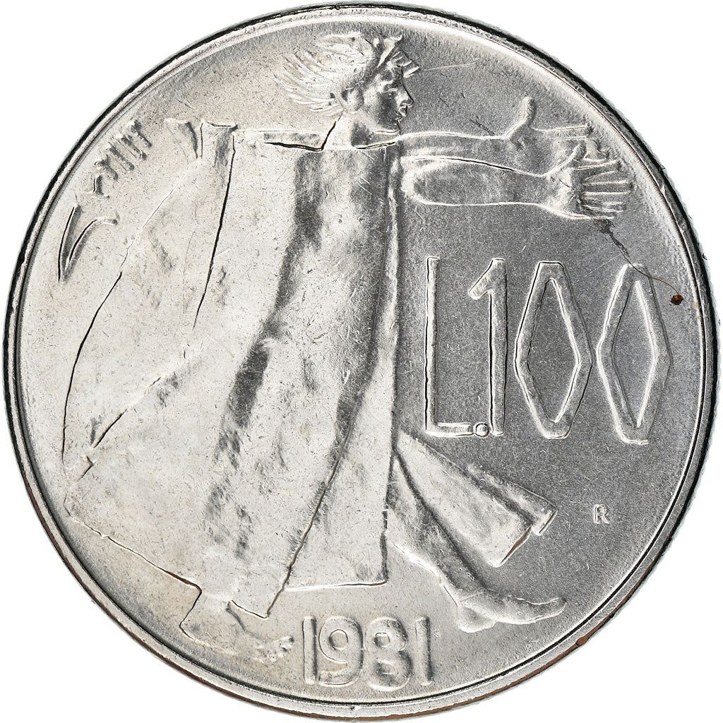 San Marino | 100 Lire Coin | Standing figure | Km:122 | 1981