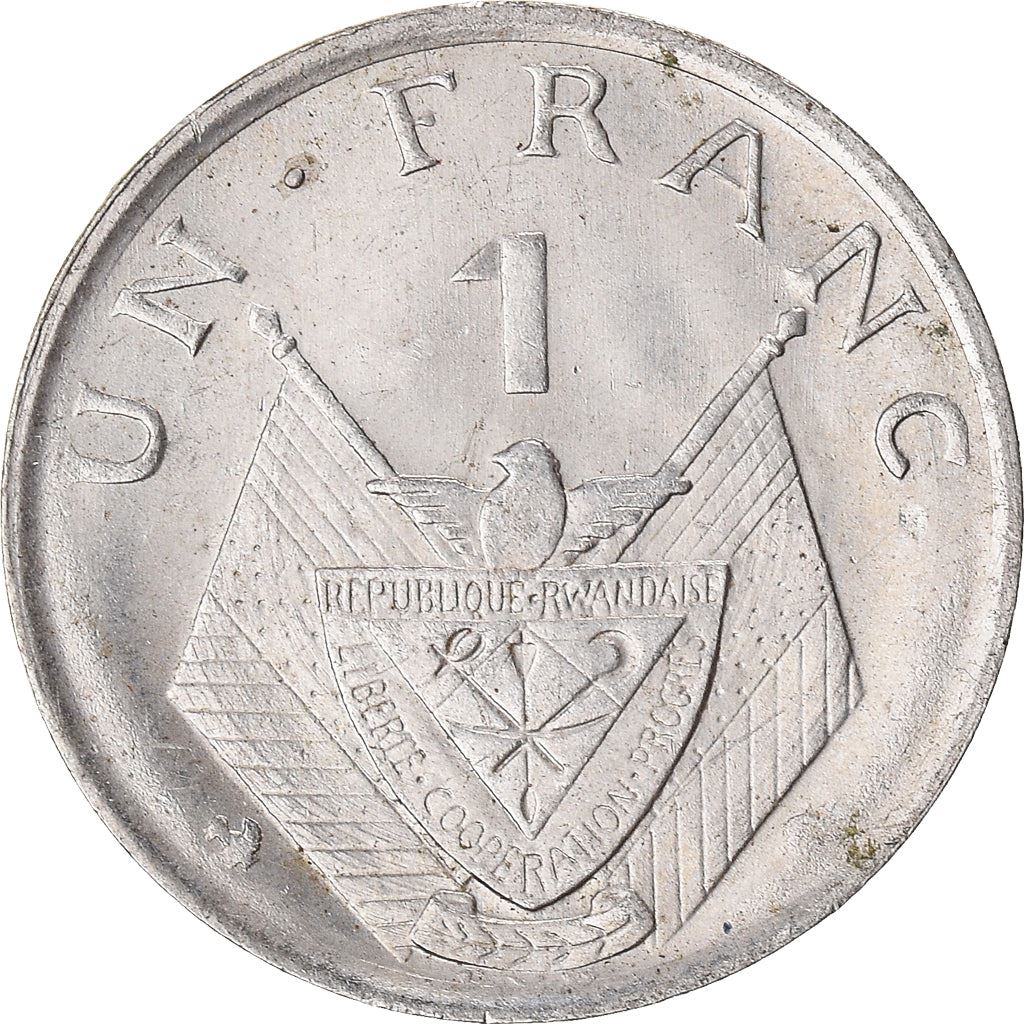 Rwanda | 1 Franc Coin | Grégoire Kayibanda | Km:5 | 1964 - 1965