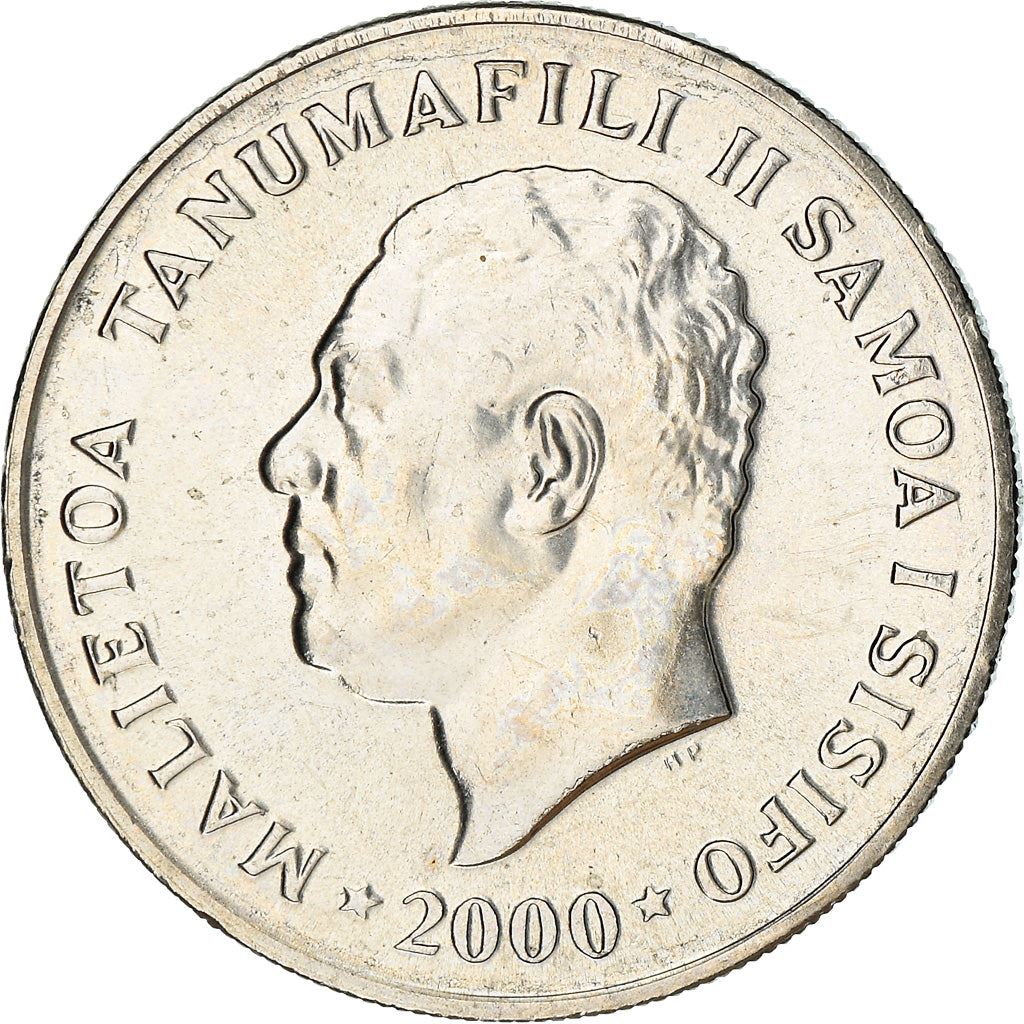 Samoa | 10 Sene moneta | Malietoa Tanumafili II | Taro augalas | Km:15 | 1974 - 2000
