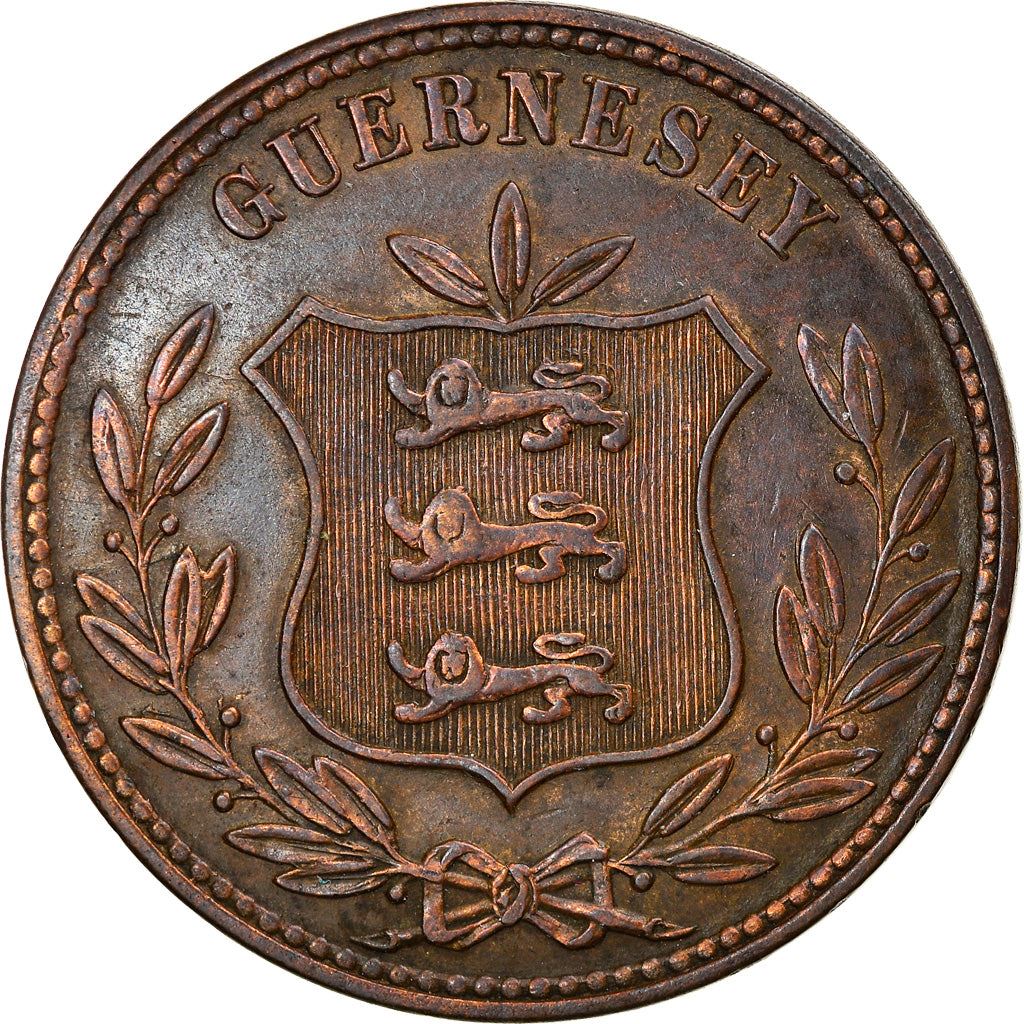 Guernsey 8 Doubles Coin | KM7 | 1864 - 1911