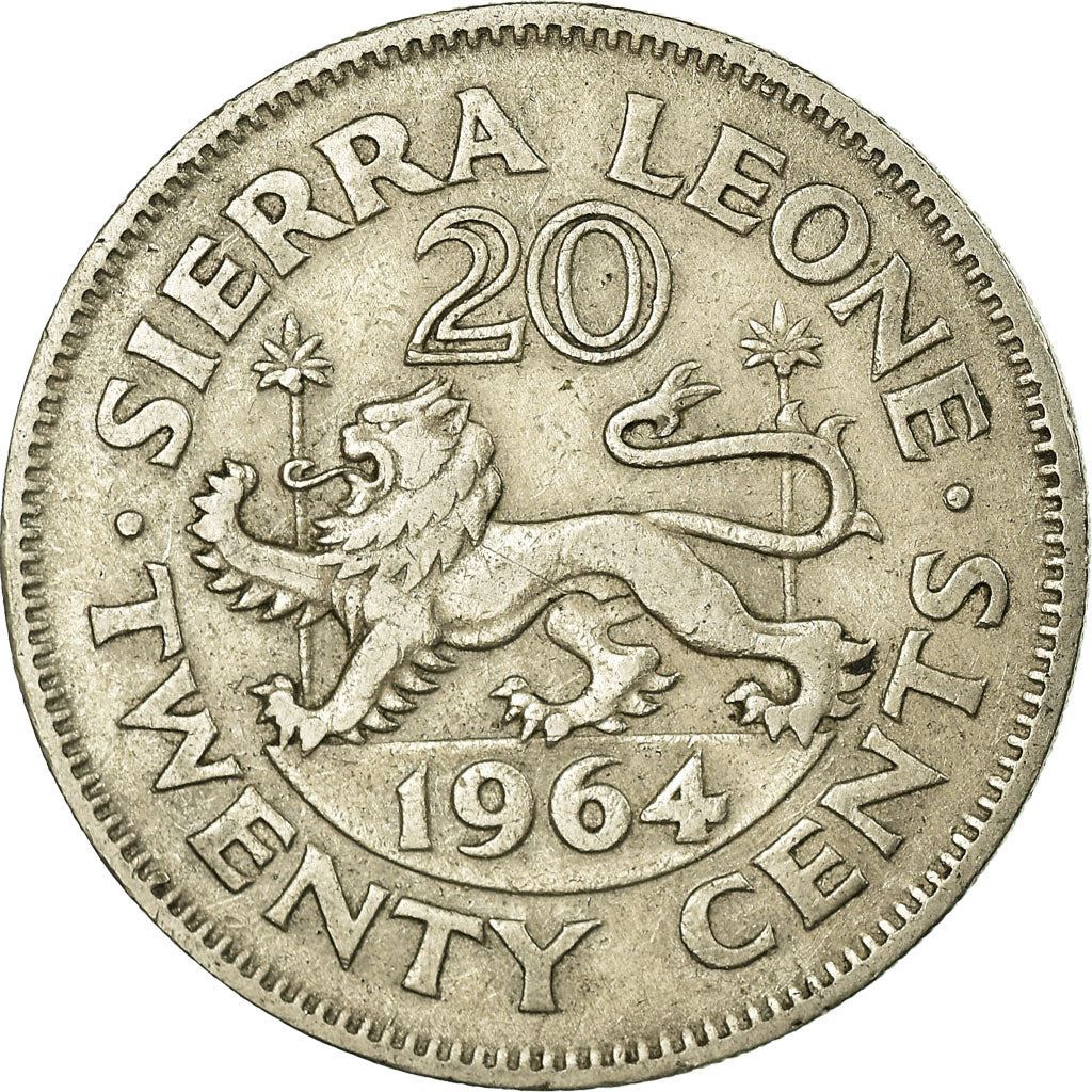 Sierra Leone | 20 Cents Coin | Sir Milton Margai | Lion | KM20 | 1964