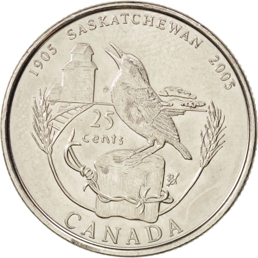 Canada | Moneta da 25 centesimi | Saskatchewan | Acciaio placcato nichel | KM:532 | 2005