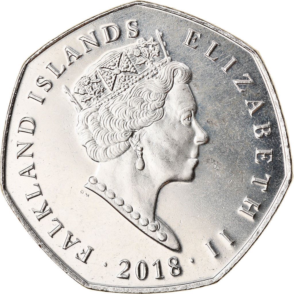Falkland Islands | 50 Pence Coin | Magellanic Penguin | Km:196.1 | 2018 - 2021