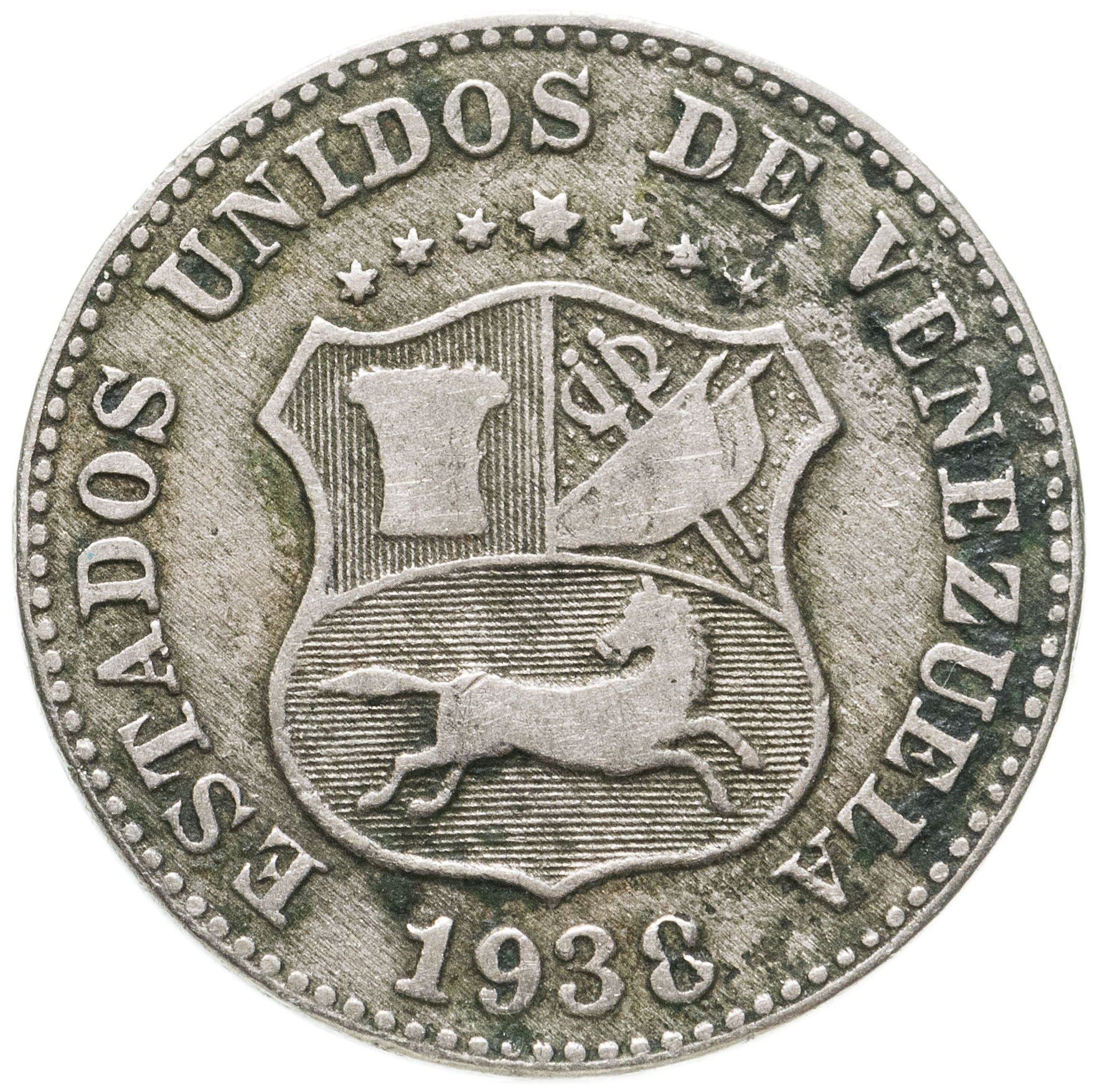 Venezuela | 5 Centimos Coin | Palomo Horse | KM27 | 1896 - 1938