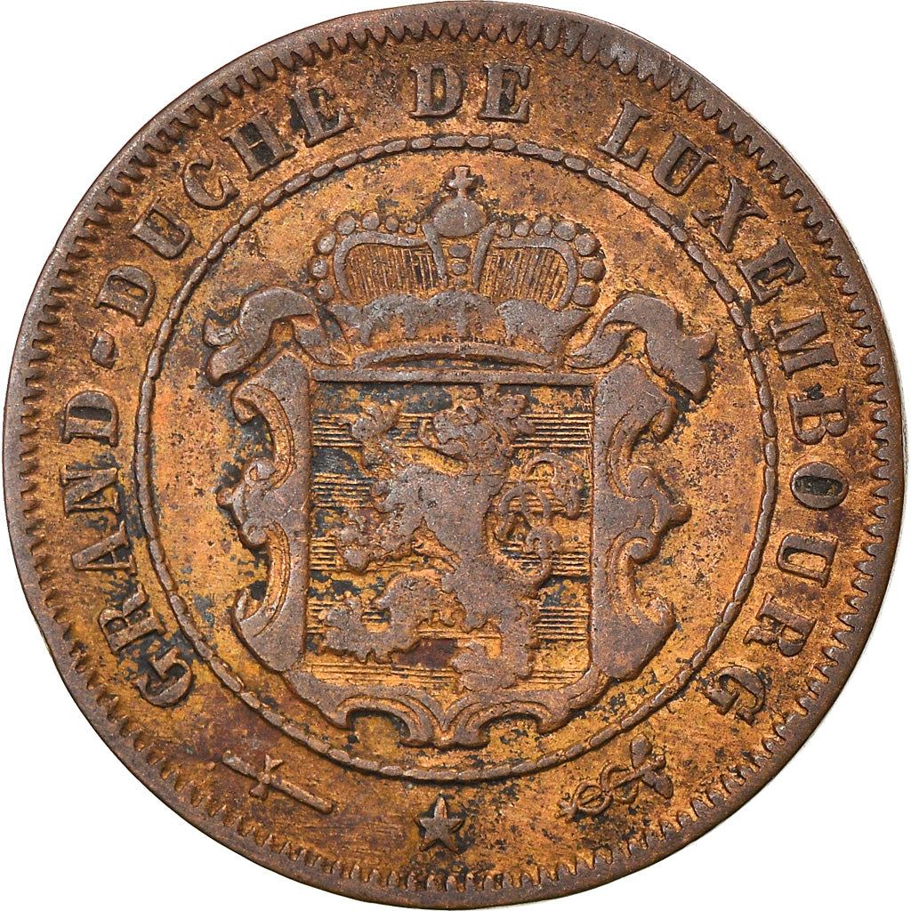 Luxembourg Coin Luxembourger 2.5 Centimes Coin | Willem III | Adolphe | Guillaume IV | KM21 | 1854 - 1908