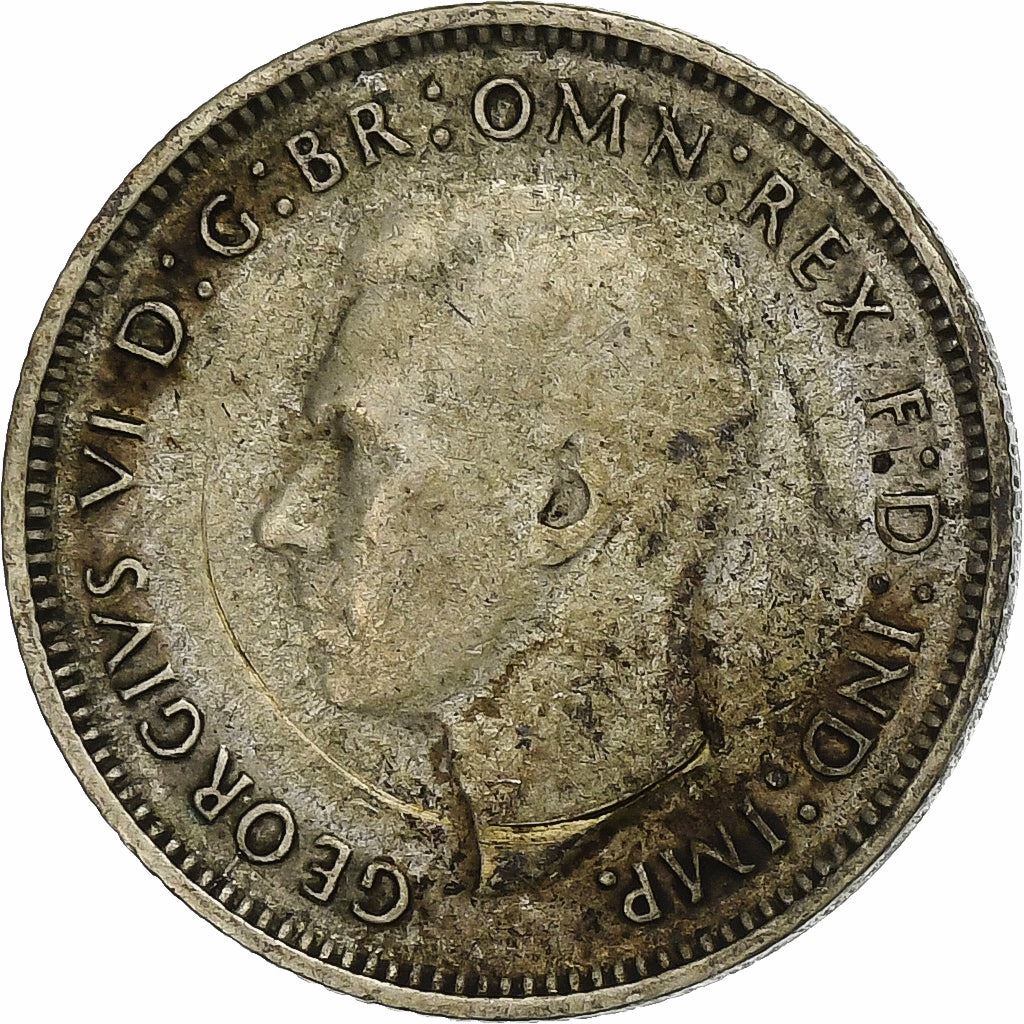 Australia | 6 Pence Coin | George VI | Km:38A | 1946 - 1948
