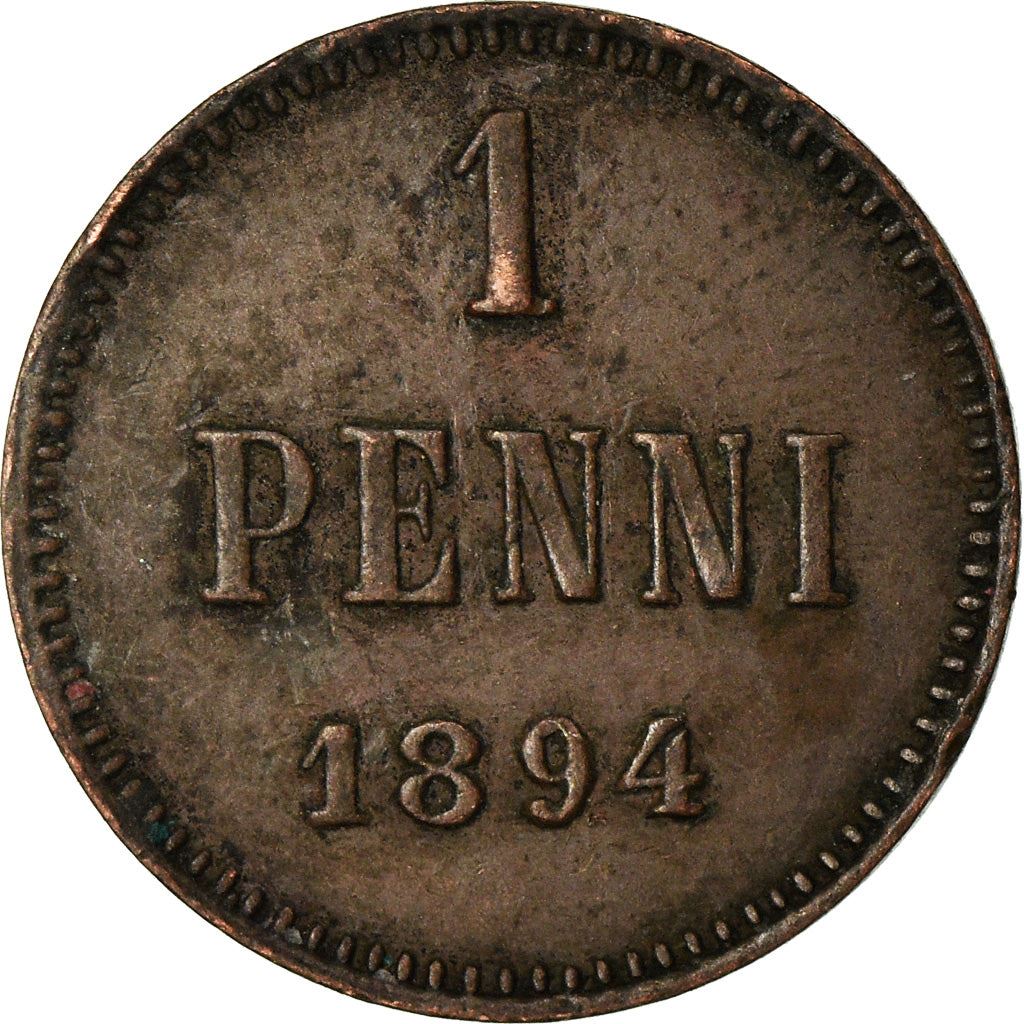 Finland | Finnish 1 Penni Coin | Aleksandr III | KM10 | 1881 - 1894