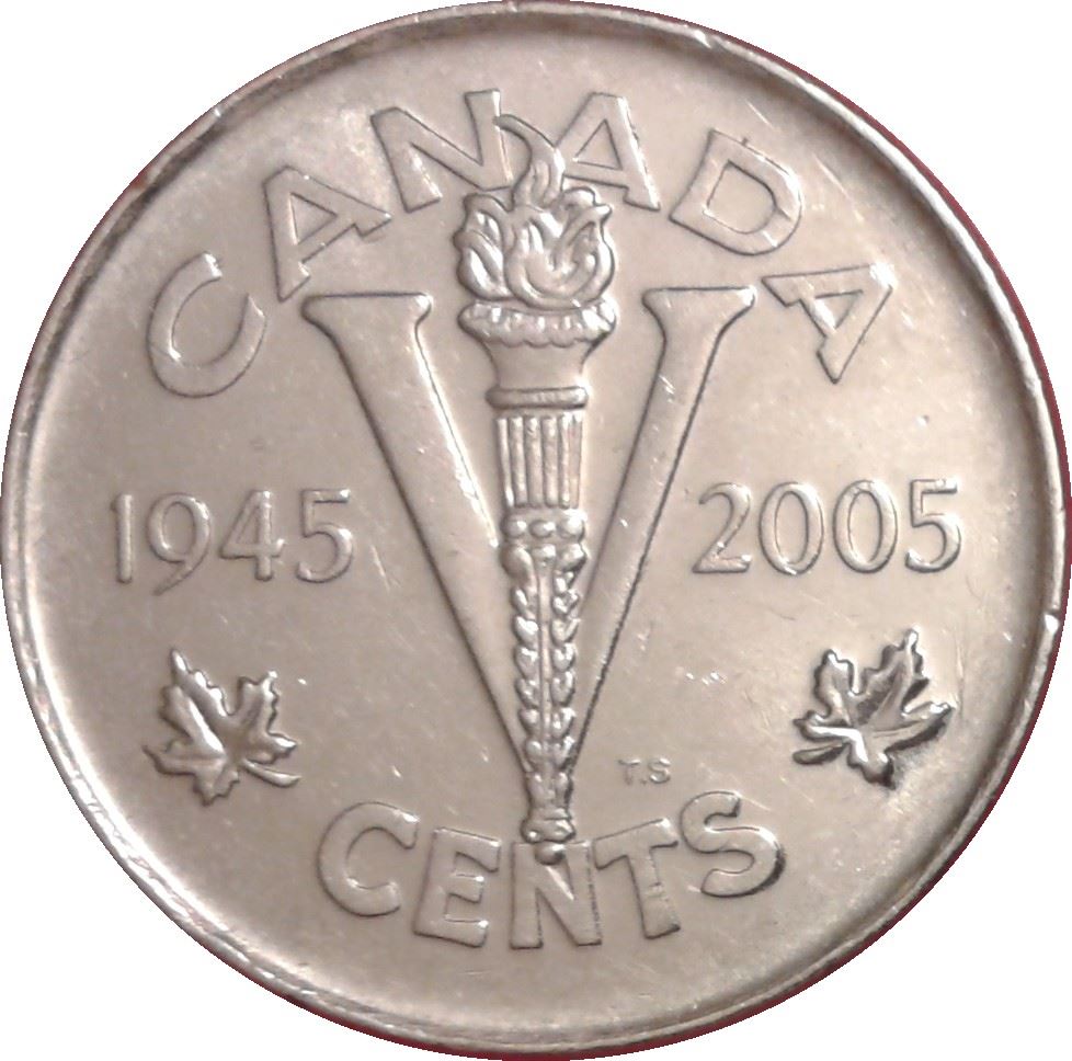 Canada | 5 Cents Coin | Canadian Military History | Nickel plated steel | KM:627 | 2005