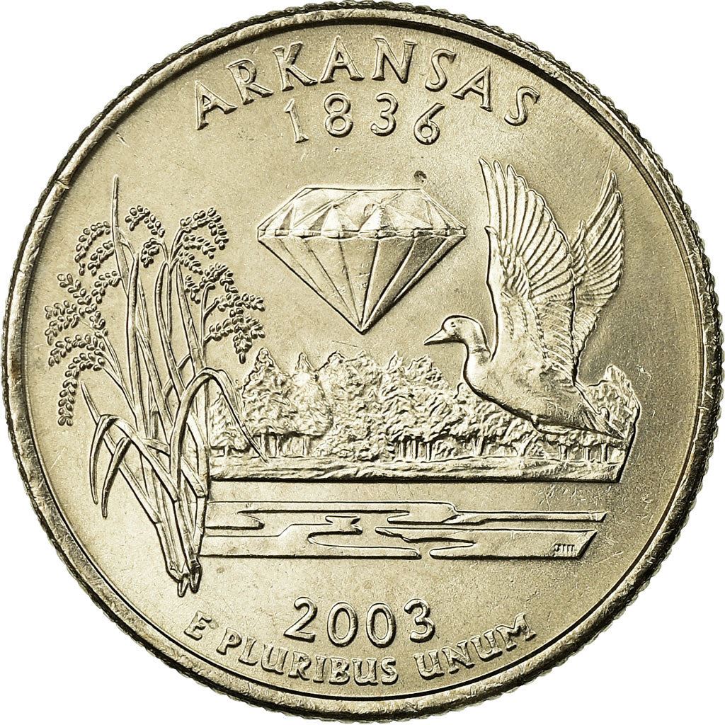 United States | 1/4 Dollar Coin | Arkansas | Km:347 | 2003