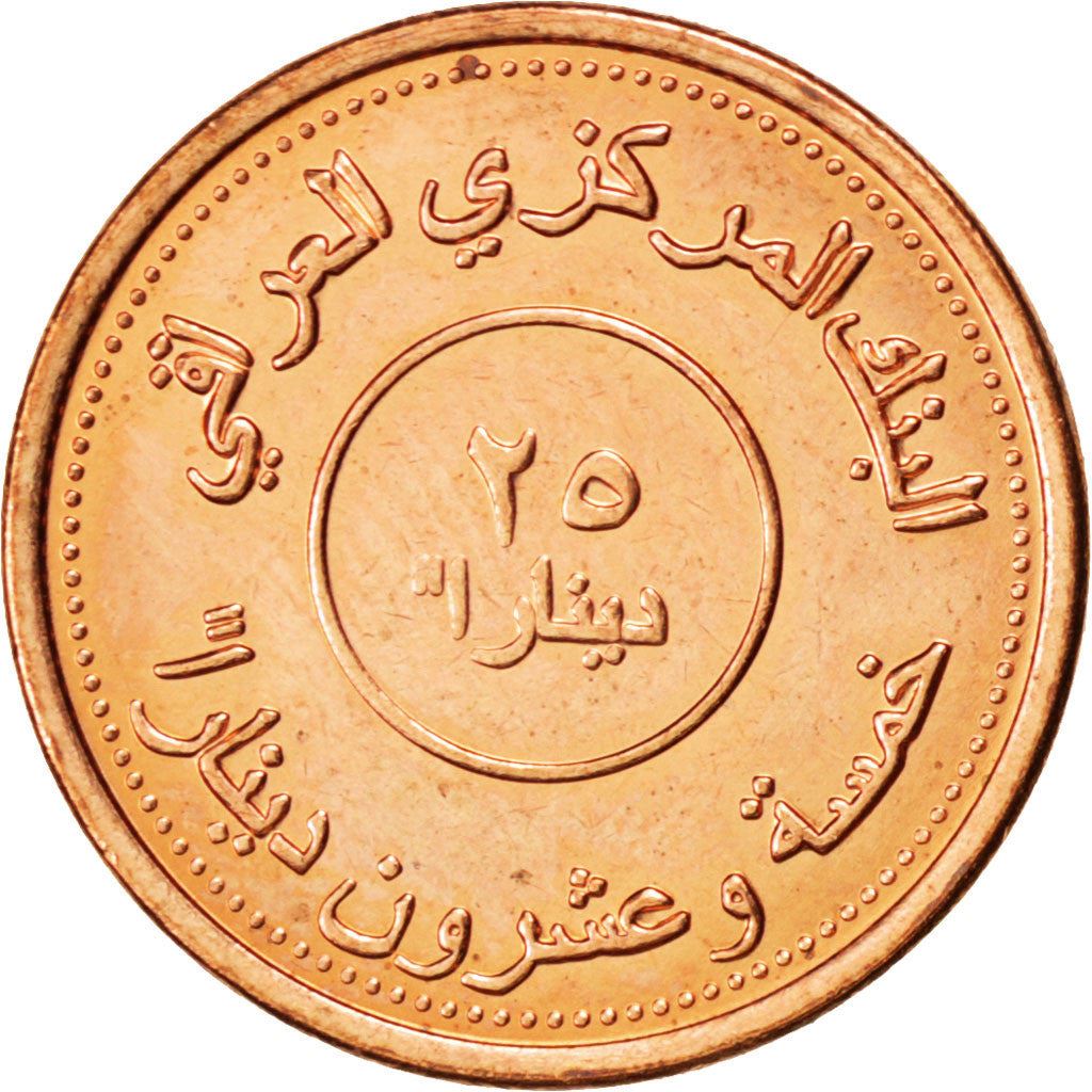 25 Dinars Coin | Copper Plated Steel | Map | Km:175 | 2004