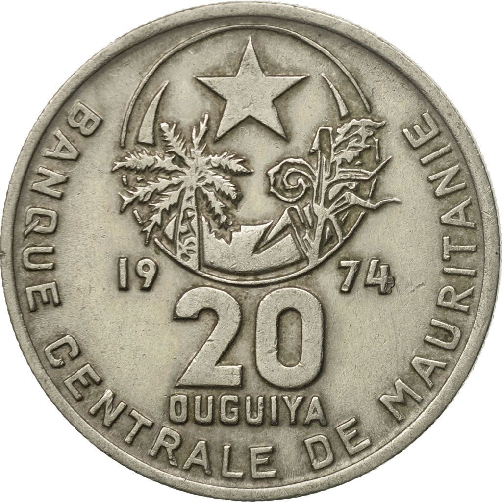 Mauritania | 20 Ouguiya Coin | Coat of Arms | Km:5 | 1973 - 2003