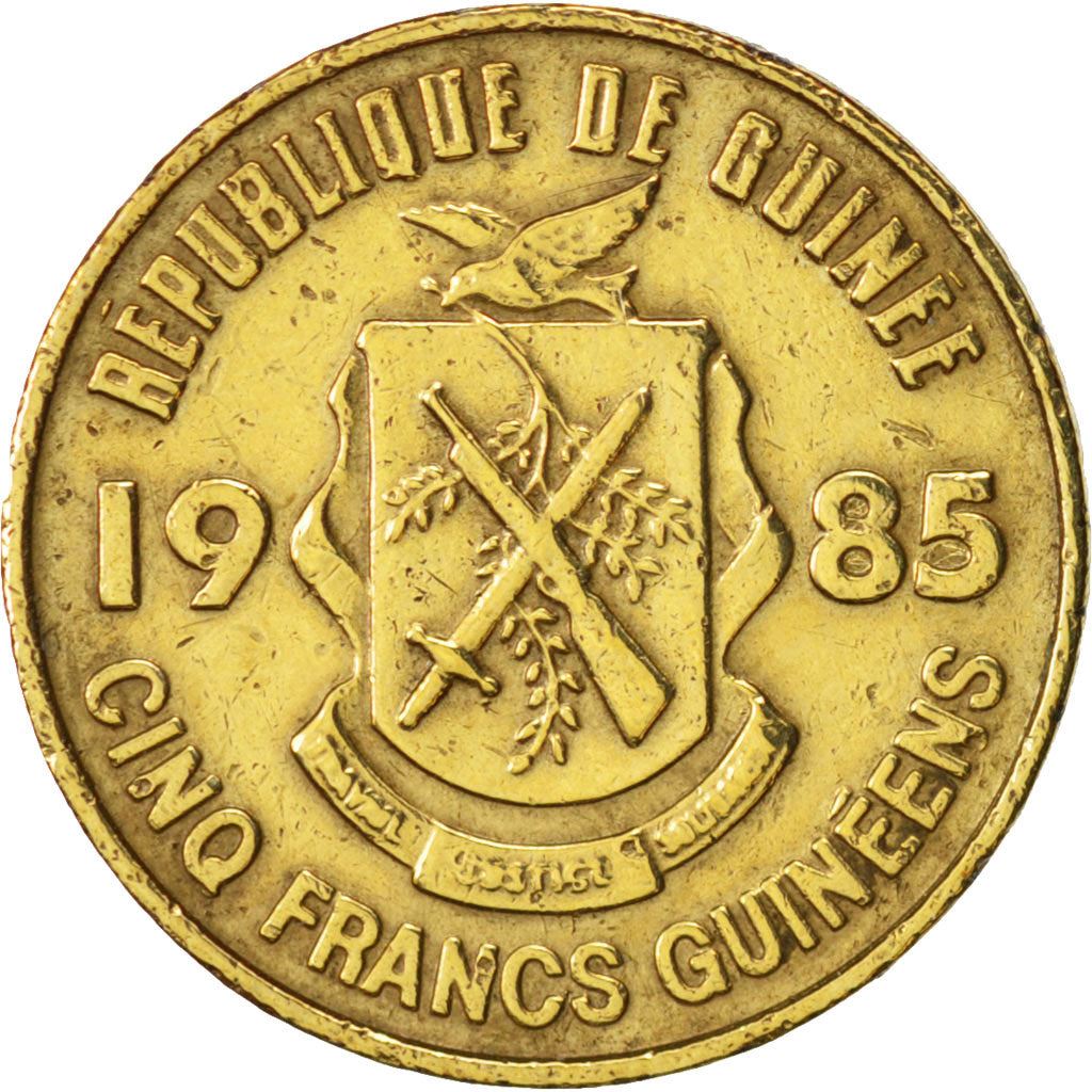 Guinea | 5 Francs Guineens Coin | Palm leaf | Km:53 | 1985
