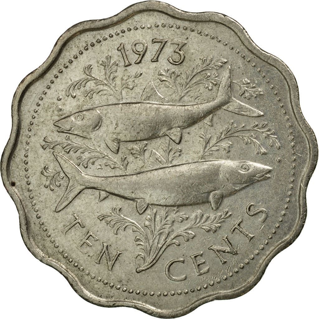 The Bahamas | 10 Cents Coin | Bonefish | Km:39 | 1973