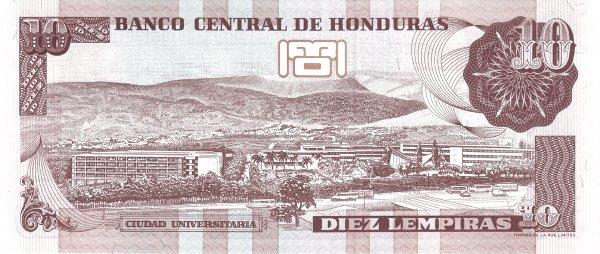 Honduras | 10 Lempiras Banknote | 1996 - 2008 | José Trinidad Cabañas | University City