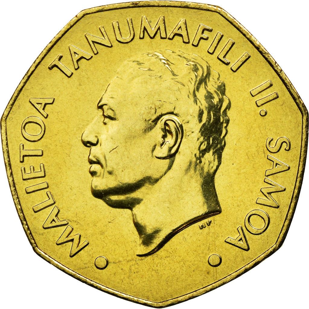 Samoa | 1 Tala Coin | Malietoa Tanumafili II | Shield | Cross | Km:135 | 2002 - 2006