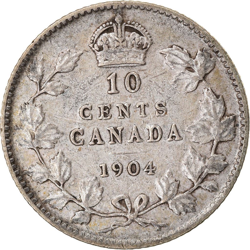 Canada | 10 Cents Coin | Silver | Crown | Wreath | KM:10 | 1902-1910