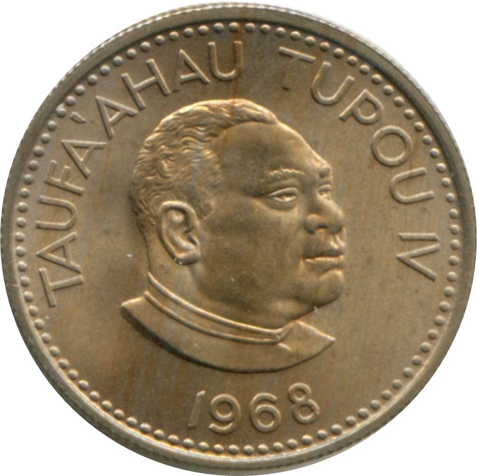 Tonga | 5 Seniti Coin | King Topou IV | Branch | Km:29 | 1968 - 1974