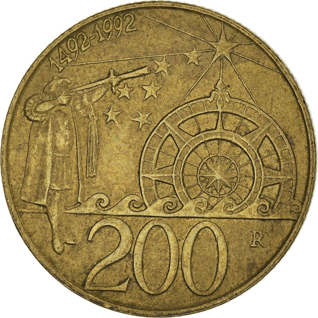 San Marino | 200 Lire Coin | Discovery of America | Km:285 | 1992