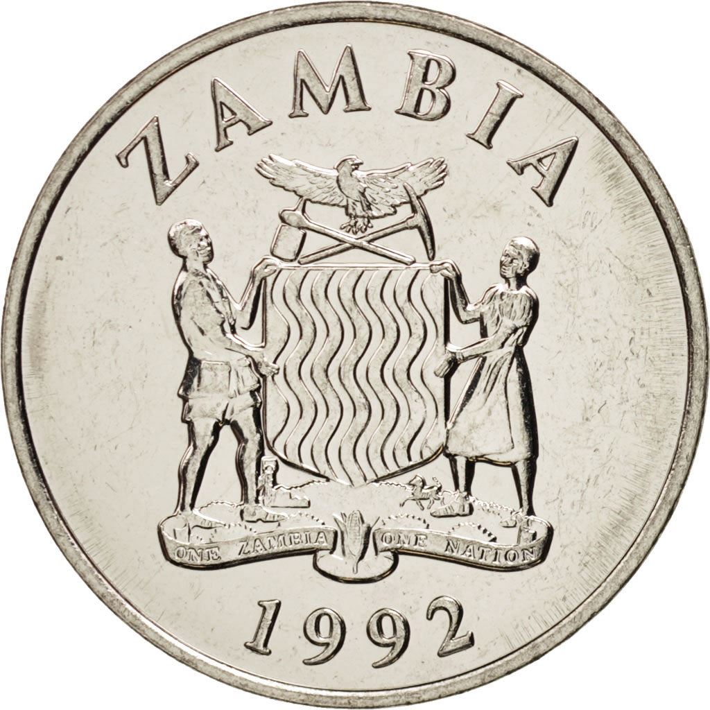Zambia | 50 Ngwee Coin | Kafue Lechwe | Km:30 | 1992