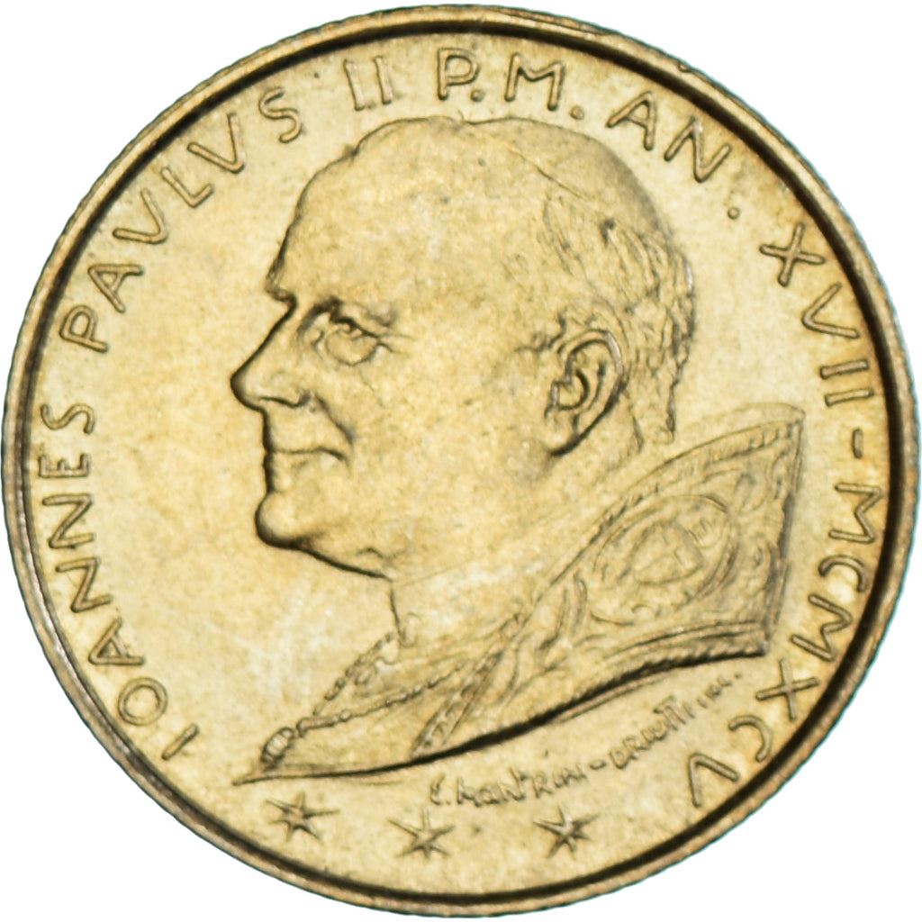 Vatican City | 200 Lire Coin | John Paul II | Km:266 | 1995