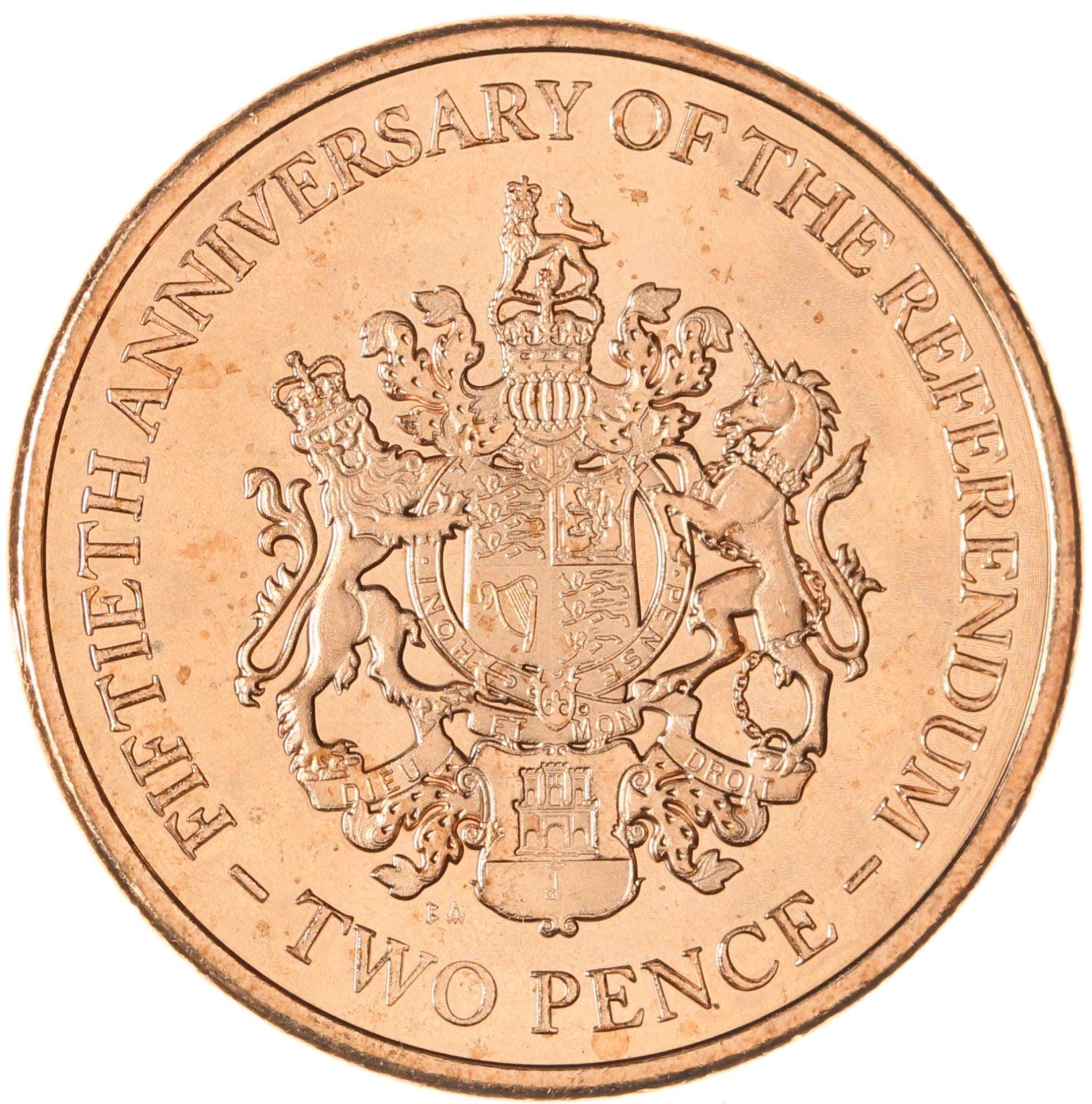 Gibraltar | 2 Pence Coin | Referendum | KM:1585 | 2017