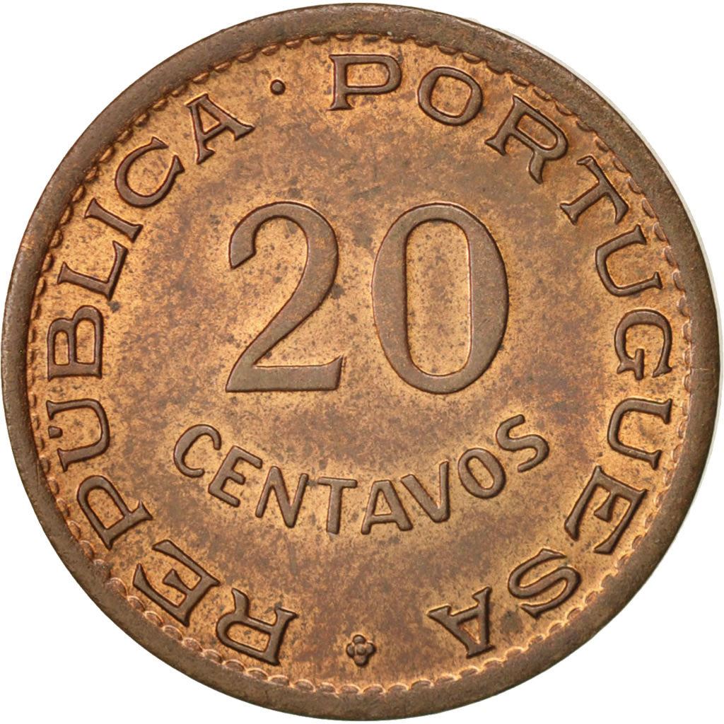Mozambique | 20 Centavos Coin | Bundle of Arrows | Km:75 | 1949 - 1950