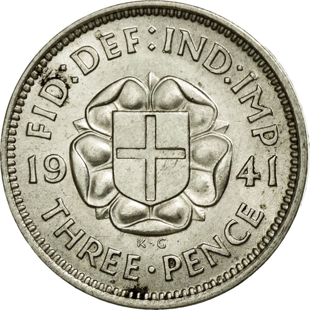 United Kingdom | 3 Pence Coin | George VI | KM:848 | 1937 - 1945