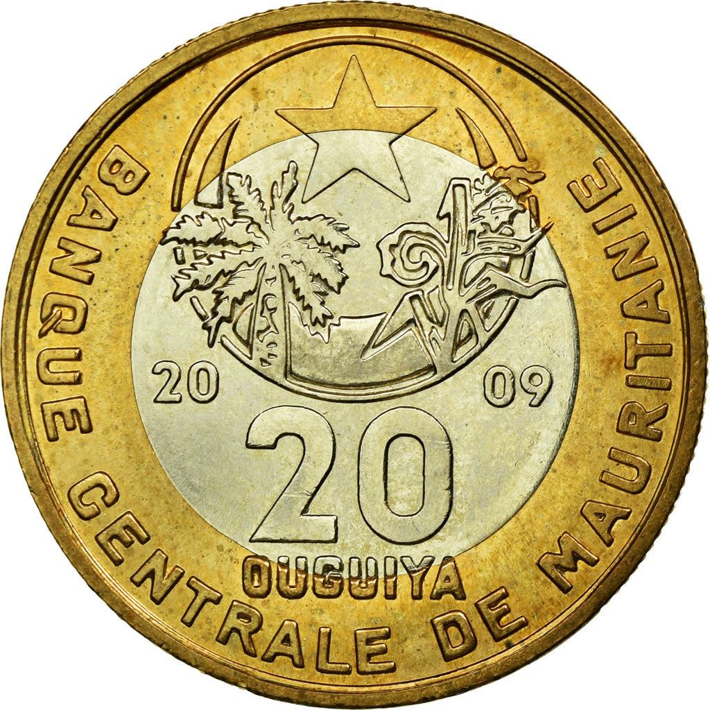 Mauritania | 20 Ouguiya Coin | Coat of Arms | Km:8 | 2009 - 2014