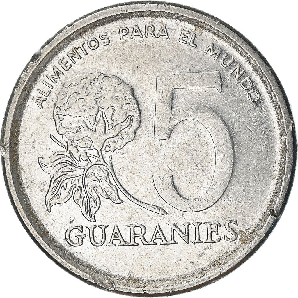 Paraguay | 5 Guaranies Coin | FAO | Km:166 | 1978 - 1986