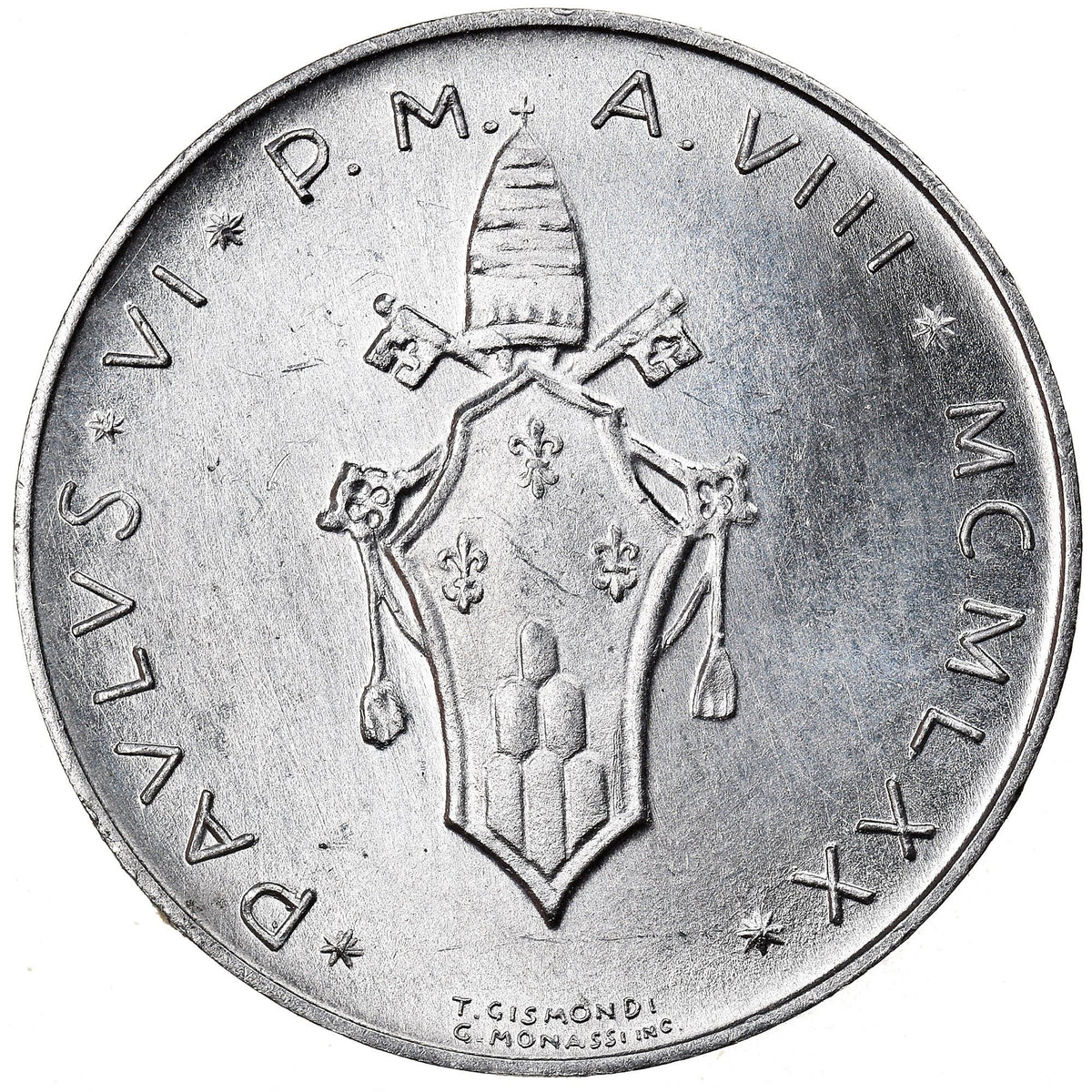 Vatican City | 1 Lira Coin | FAO | Aluminium | KM:116 | 1970-1977