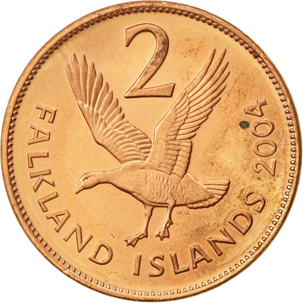 Falkland Islands | 2 Pence Coin | Magellan Goose | Km:131 | 2004 - 2011