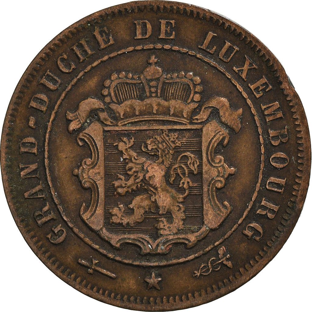 Luxembourg Coin Luxembourger 2.5 Centimes Coin | Willem III | Adolphe | Guillaume IV | KM21 | 1854 - 1908
